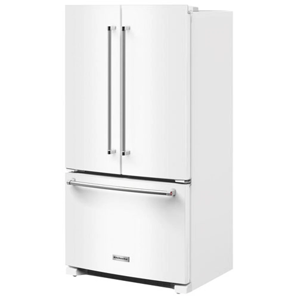 Réfrigérateur deux portes 20 pi³ 36 po avec distributeur d'eau de KitchenAid (KRFC136RWH) - Blanc