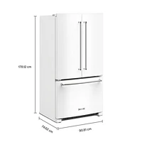 Réfrigérateur deux portes 20 pi³ 36 po avec distributeur d'eau de KitchenAid (KRFC136RWH) - Blanc