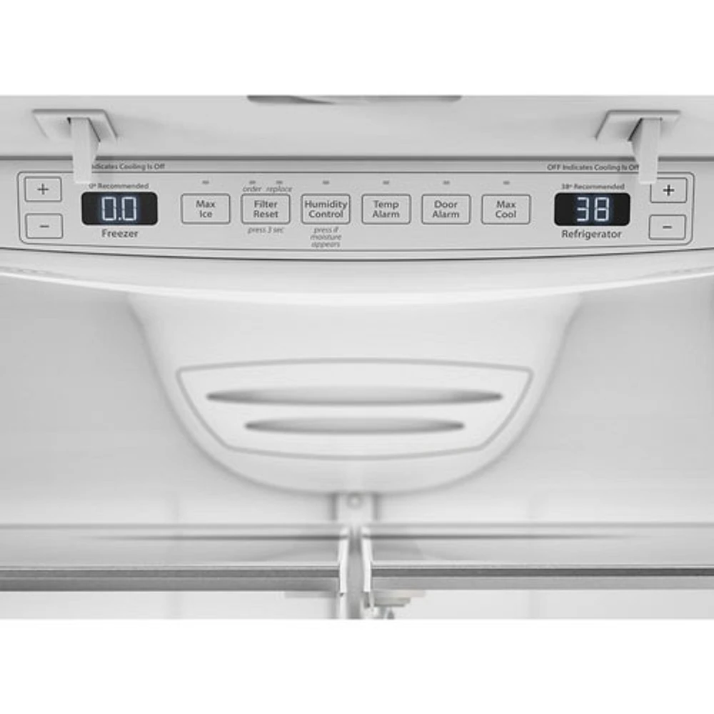 Réfrigérateur deux portes 20 pi³ 36 po avec distributeur d'eau de KitchenAid (KRFC136RWH) - Blanc