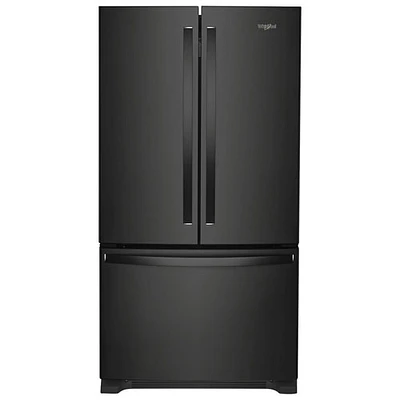 Réfrigérateur deux portes 20 pi³ 36 po avec distributeur d'eau de Whirlpool (WRFC2036RB) - Noir
