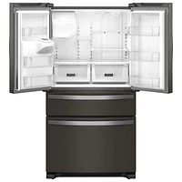 Réfrigérateur 2 portes 24,5 pi³ 36 po à distributeur d'eau et de glaçons de Whirlpool (WRMF3636RV) - Acier inoxydable noir