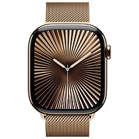Freedom Mobile Apple Watch Series 10 (GPS+Cellular) 46mm Gold Titanium Case w/Gold Milanese Loop-S/M-Monthly Tab Payment