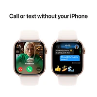 Freedom Mobile Apple Watch Series 10 (GPS+Cellular) 42mm Rose Gold Aluminum Case w/Light Blush Sport Band-S/M-Monthly Tab Payment