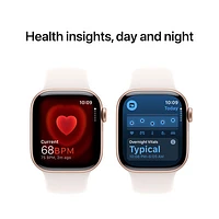 Freedom Mobile Apple Watch Series 10 (GPS+Cellular) 42mm Rose Gold Aluminum Case w/Light Blush Sport Band-S/M-Monthly Tab Payment