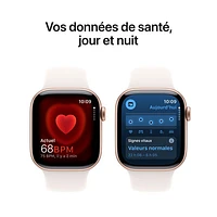 Freedom Mobile Apple Watch Series 10 (GPS+Cellular) 42mm Rose Gold Aluminum Case w/Light Blush Sport Band-S/M-Monthly Tab Payment