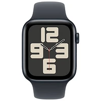 Freedom Mobile Apple Watch SE (GPS+Cellular) 44mm Midnight Aluminum Case w/Midnight Sport Band-S/M-Monthly Tab Payment