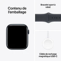 Freedom Mobile Apple Watch SE (GPS+Cellular) 44mm Midnight Aluminum Case w/Midnight Sport Band-S/M-Monthly Tab Payment