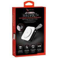Helix MagVolt+ 10000 mAh 20W USB-A/USB-C Magnetic Wireless Power Bank with MagSafe - White