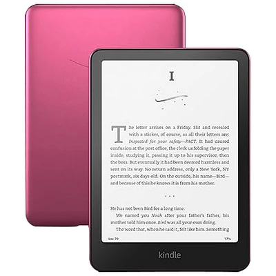 Liseuse numérique 7 po 32 Go Kindle Paperwhite (12e génération) édition Signature d'Amazon (SA569P) - Framboise métallique