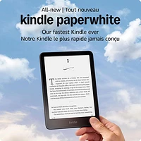 Amazon Kindle Paperwhite (12th Generation) 16GB 7" Digital eBook Reader with Touchscreen (SA568B) - Black
