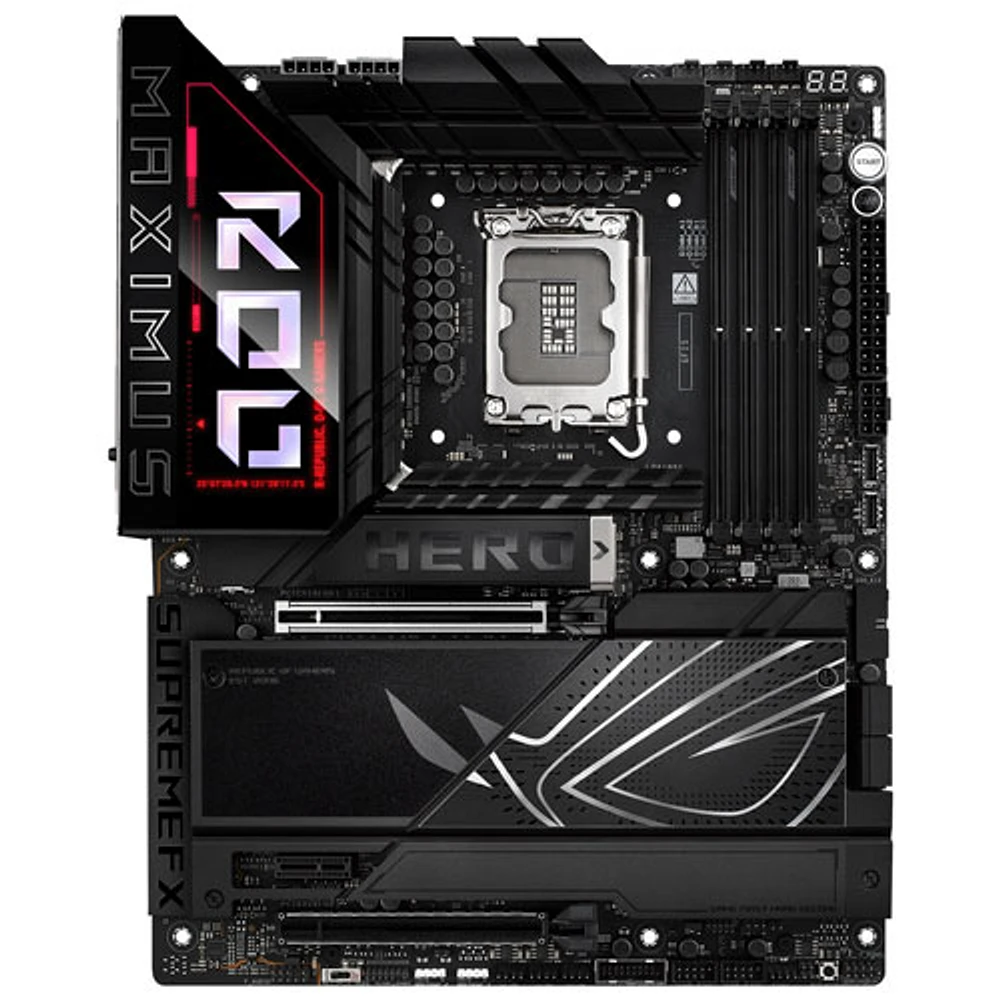 Carte mère ROG MAXIMUS Z890 HERO Wi-Fi ATX DDR5 d'ASUS avec LGA 1851 d'Intel pour processeurs Core Ultra d'Intel (série 2)