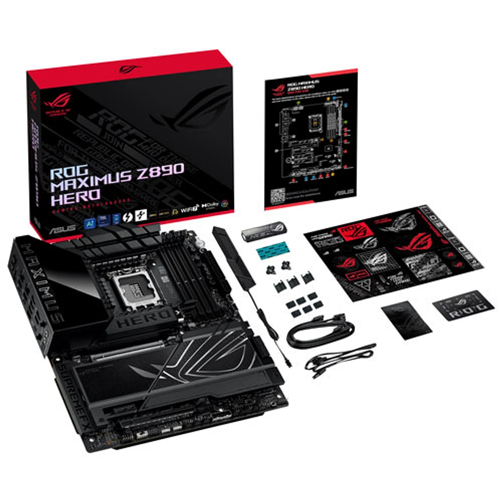 Carte mère ROG MAXIMUS Z890 HERO Wi-Fi ATX DDR5 d'ASUS avec LGA 1851 d'Intel pour processeurs Core Ultra d'Intel (série 2)