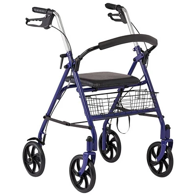 Marchette repliable à roulettes en acier peint par pulvérisation avec panier Basic de Medline