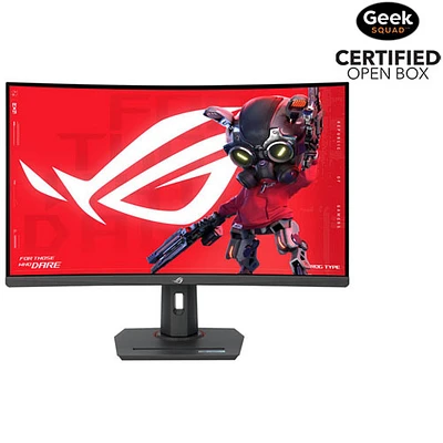 Boîte ouverte - Moniteur de jeu incurvé VA QHD 180 Hz de 32 po ROG Strix d'ASUS avec temps de réponse de 1 ms gris à gris (XG32WCS)