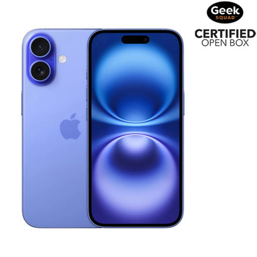 Boîte ouverte - iPhone 16 de 128 Go d'Apple - Bleu outremer - Déverrouillé