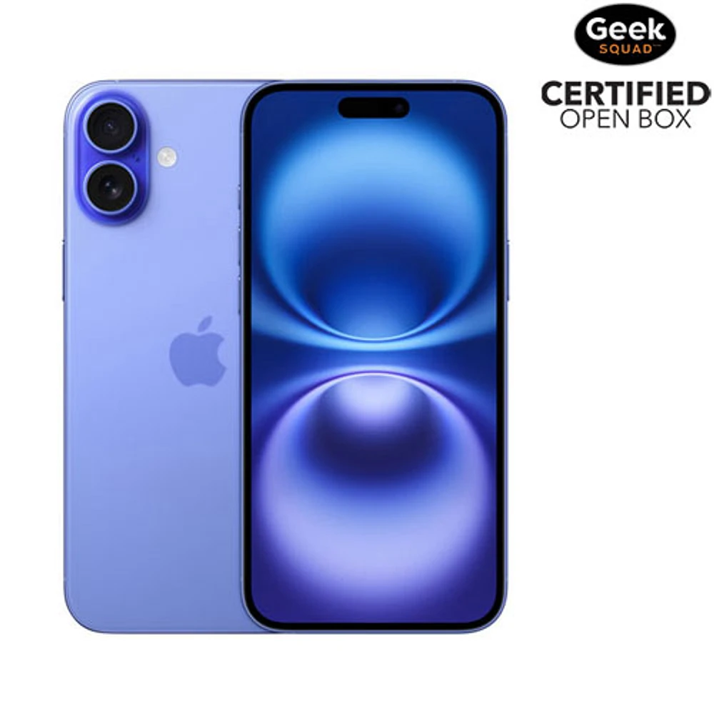 Boîte ouverte - iPhone 16 Plus de 128 Go d'Apple - Bleu outremer - Déverrouillé