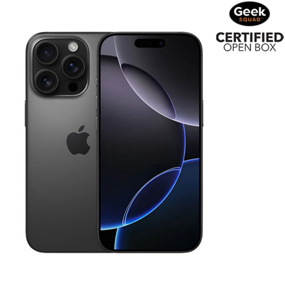 Boîte ouverte - iPhone 16 Pro de 256 Go d'Apple - Titane noir - Déverrouillé