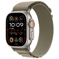 Apple Watch Ultra 2 (GPS + cellulaire) avec boîtier de 49 mm en titane et bracelet alpin olive par Koodo - Grand 165-210 mm - Paiement Balance mensuel