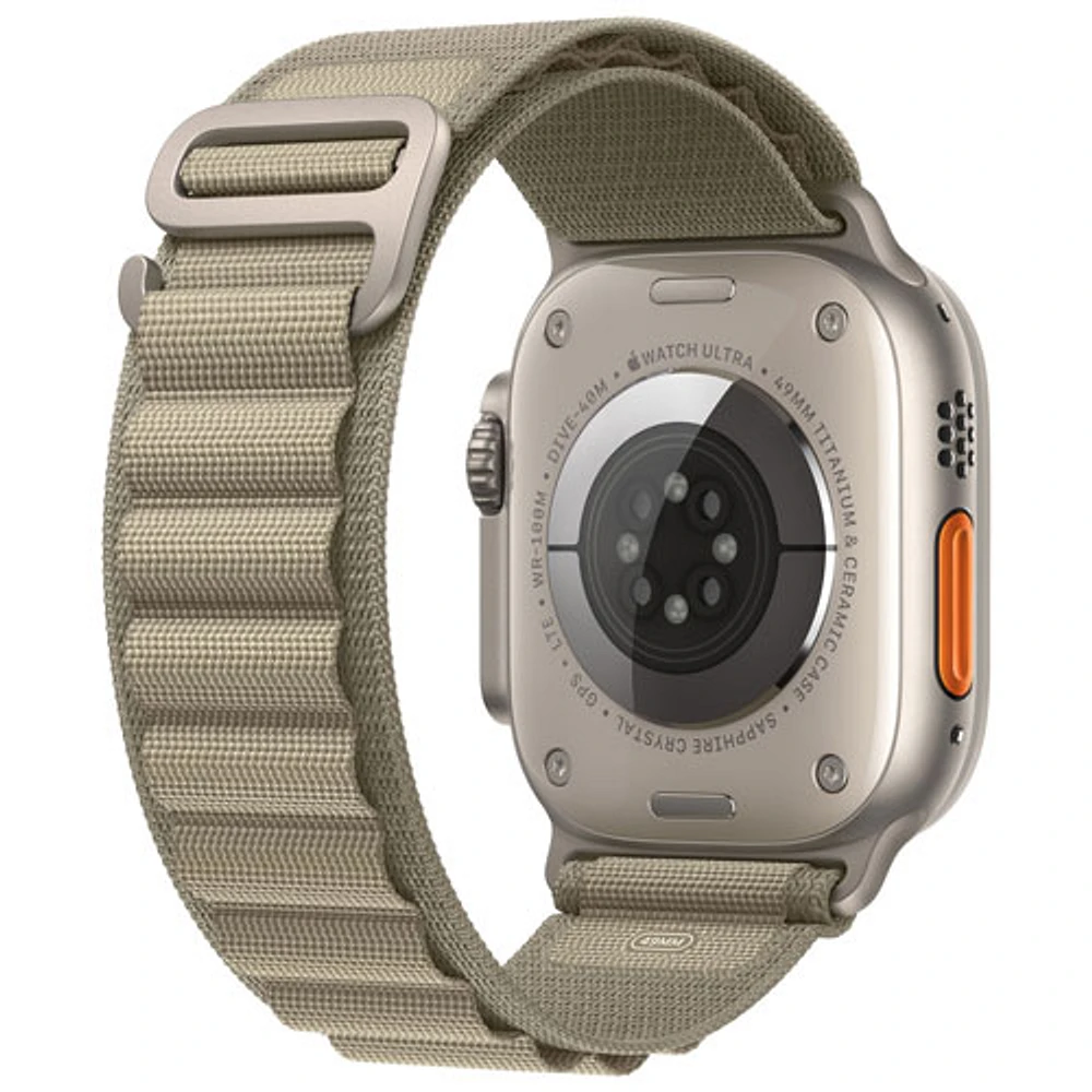 Apple Watch Ultra 2 (GPS + cellulaire) avec boîtier de 49 mm en titane et bracelet alpin olive par Koodo - Grand 165-210 mm - Paiement Balance mensuel