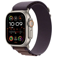 Apple Watch Ultra 2 (GPS + Cellular) avec boîtier de 49 mm en titane et bracelet alpin indigo par Koodo - Grand 165-210 mm - Paiement Balance mensuel