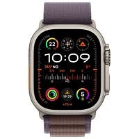 Apple Watch Ultra 2 (GPS + Cellular) avec boîtier de 49 mm en titane et bracelet alpin indigo par Koodo - Grand 165-210 mm - Paiement Balance mensuel