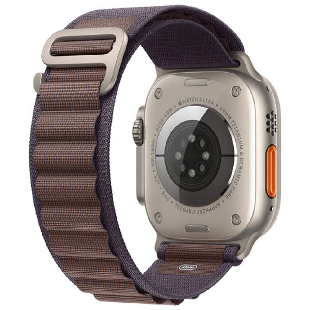 Apple Watch Ultra 2 (GPS + Cellular) avec boîtier de 49 mm en titane et bracelet alpin indigo par Koodo - Grand 165-210 mm - Paiement Balance mensuel
