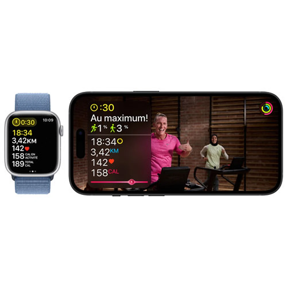 Apple Watch Series 9 (GPS + cellulaire) avec boîtier de mm en aluminium (PRODUCT)RED et bracelet sport (PRODUCT)RED par Koodo - Petit/Moyen - mm