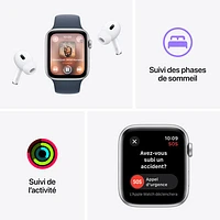 Apple Watch SE (GPS + cellulaire) de 44 mm avec boîtier en aluminium comète et bracelet sport comète par Koodo - Moyen/Grand - Paiement Balance mensuel