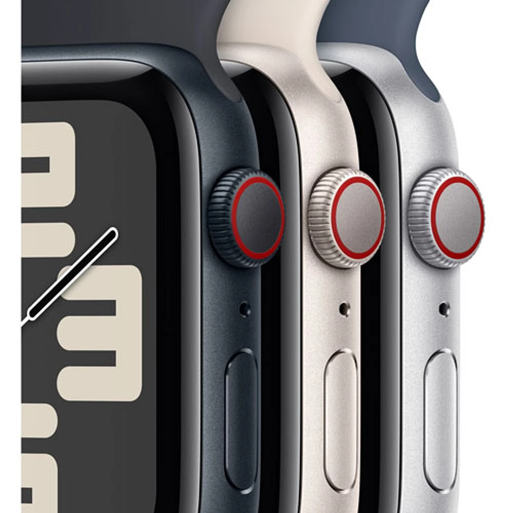 Apple Watch SE (GPS + cellulaire) de 44 mm avec boîtier en aluminium comète et bracelet sport comète par Koodo - Moyen/Grand - Paiement Balance mensuel