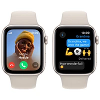 Apple Watch SE (GPS + cellulaire) de 44 mm avec boîtier en aluminium comète et bracelet sport comète par Koodo - Moyen/Grand - Paiement Balance mensuel