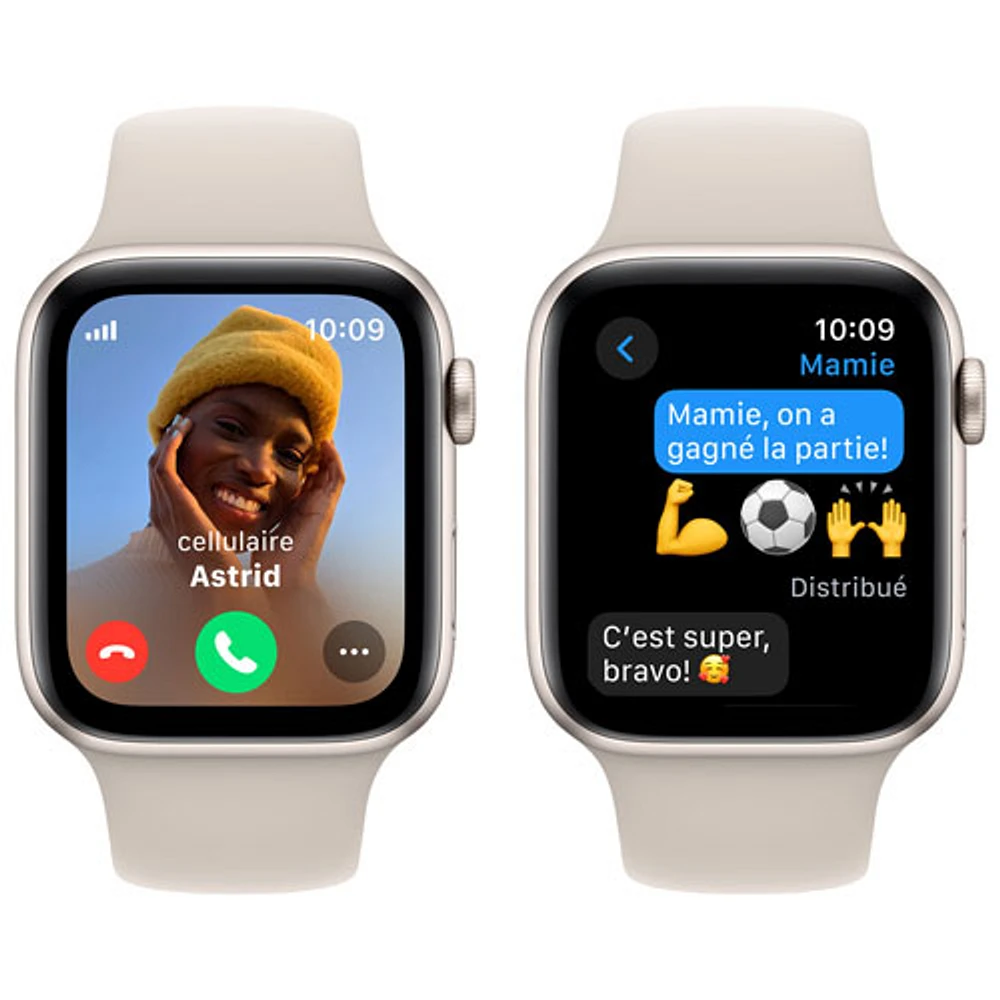 Apple Watch SE (GPS + cellulaire) de 44 mm avec boîtier en aluminium comète et bracelet sport comète par Koodo - Moyen/Grand - Paiement Balance mensuel