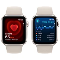 Apple Watch SE (GPS + cellulaire) de 44 mm avec boîtier en aluminium comète et bracelet sport comète par Koodo - Moyen/Grand - Paiement Balance mensuel