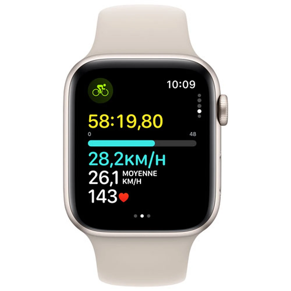 Apple Watch SE (GPS + cellulaire) de 44 mm avec boîtier en aluminium comète et bracelet sport comète par Koodo - Moyen/Grand - Paiement Balance mensuel