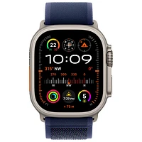 Koodo Apple Watch Ultra 2 (GPS + Cellular) 49mm Natural Titanium Case with Blue Trail Loop - Small/Medium - Monthly Tab Payment