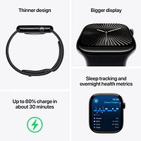 Koodo Apple Watch Series 10 (GPS + Cellular) 46mm Gold Titanium Case with Gold Milanese Loop - / Medium