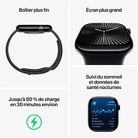 Koodo Apple Watch Series 10 (GPS + Cellular) 46mm Gold Titanium Case with Gold Milanese Loop - / Medium