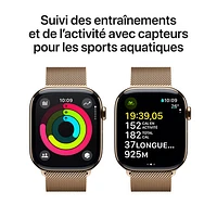 Koodo Apple Watch Series 10 (GPS + Cellular) 46mm Gold Titanium Case with Gold Milanese Loop - / Medium