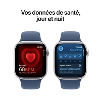 Koodo Apple Watch Series 10 (GPS + Cellular) 42mm Silver Aluminum Case with Denim Sport Band - / Medium