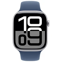 Koodo Apple Watch Series 10 (GPS + Cellular) 46mm Silver Aluminum Case with Denim Sport Band - / Medium