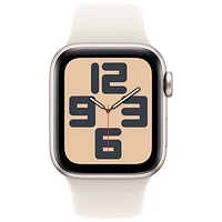 Koodo Apple Watch SE (GPS + Cellular) 40mm Starlight Aluminum Case with Starlight Sport Band - Medium/Large - Monthly Tab Payment