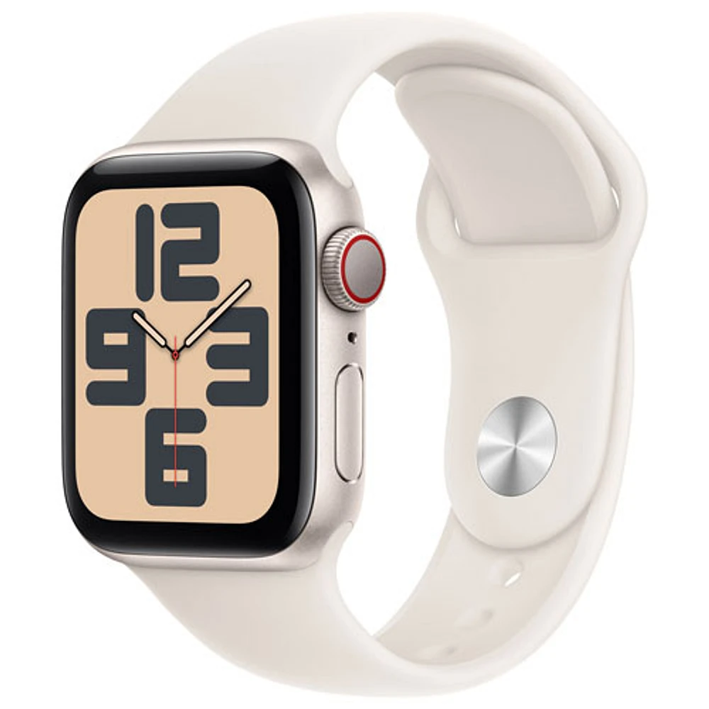 Koodo Apple Watch SE (GPS + Cellular) 40mm Starlight Aluminum Case with Starlight Sport Band - Small/Medium - Monthly Tab Payment