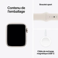 Koodo Apple Watch SE (GPS + Cellular) 40mm Starlight Aluminum Case with Starlight Sport Band - Small/Medium - Monthly Tab Payment