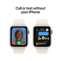 Koodo Apple Watch SE (GPS + Cellular) 40mm Starlight Aluminum Case with Starlight Sport Band - Small/Medium - Monthly Tab Payment