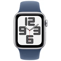 Koodo Apple Watch SE (GPS + Cellular) 40mm Silver Aluminum Case with Denim Sport Band - Medium/Large - Monthly Tab Payment