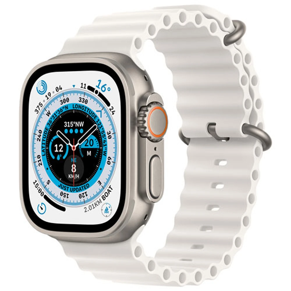 Koodo Apple Watch Ultra (GPS + Cellular) 49mm Titanium Case with Ocean Band