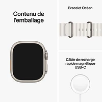 Koodo Apple Watch Ultra (GPS + Cellular) 49mm Titanium Case with Ocean Band