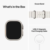 Koodo Apple Watch Ultra (GPS + Cellular) 49mm Titanium Case with Ocean Band