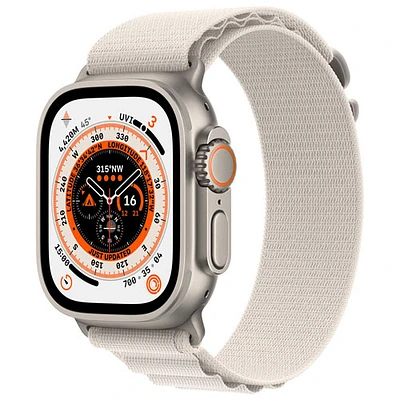 Apple Watch Ultra (GPS + cellulaire) avec boîtier de 49 mm en titane et bracelet alpin comète par Koodo - Grand - Paiement Balance mensuel