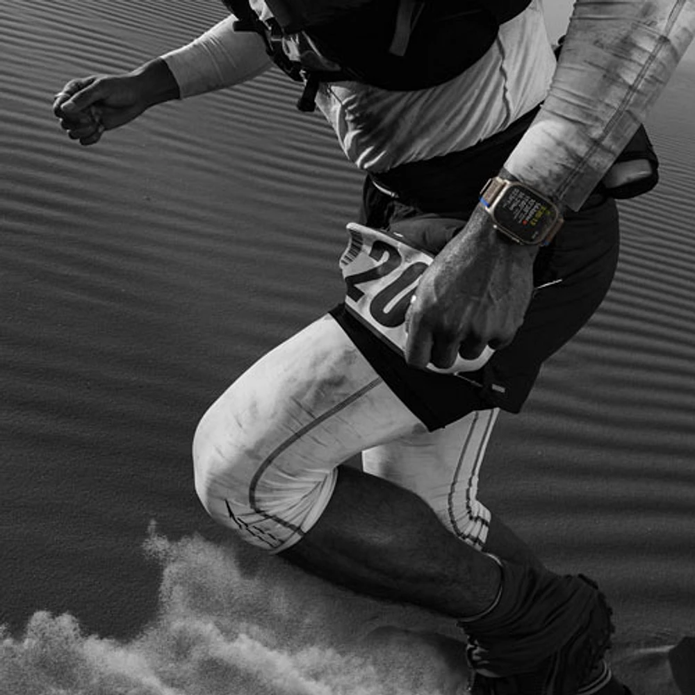 Koodo Apple Watch Ultra (GPS + Cellular) 49mm Titanium Case with Yellow Ocean Band - Monthly Tab Payment