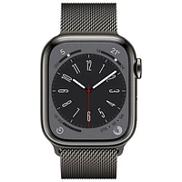 Koodo Apple Watch Series 8 (GPS + Cellular) 41mm Graphite Stainless Steel Case with Graphite Milanese Loop - Small/Medium - Monthly Tab Payment
